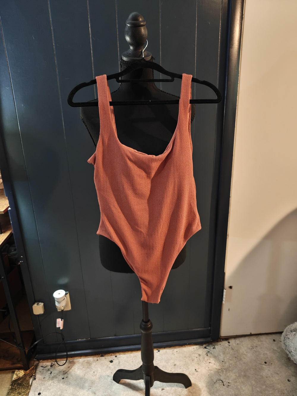 Vitamin A Ribbed Scoop One-Piece Swimsuit in Rose